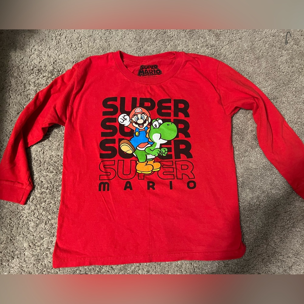 2/$15 Mario size small long sleeve boys shirts